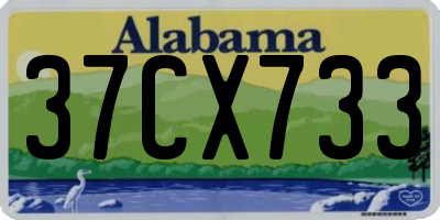 AL license plate 37CX733