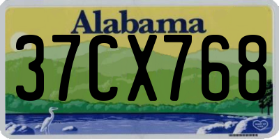 AL license plate 37CX768