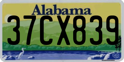 AL license plate 37CX839
