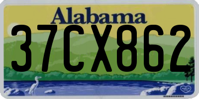 AL license plate 37CX862