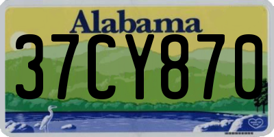 AL license plate 37CY870