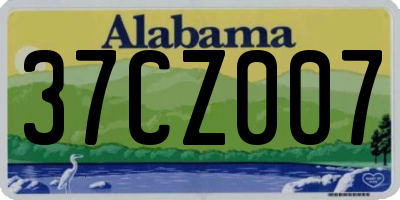 AL license plate 37CZ007