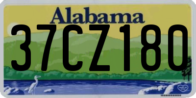 AL license plate 37CZ180