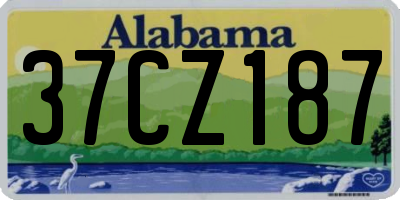 AL license plate 37CZ187