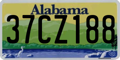 AL license plate 37CZ188