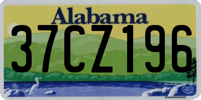 AL license plate 37CZ196