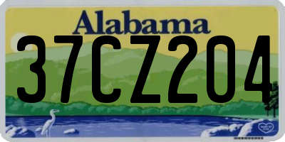 AL license plate 37CZ204