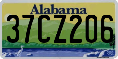 AL license plate 37CZ206