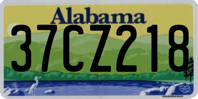 AL license plate 37CZ218