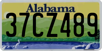 AL license plate 37CZ489