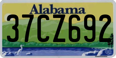AL license plate 37CZ692
