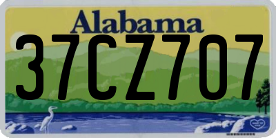 AL license plate 37CZ707