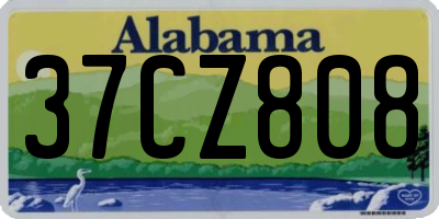 AL license plate 37CZ808