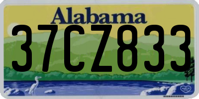 AL license plate 37CZ833