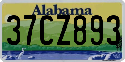 AL license plate 37CZ893