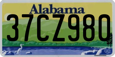 AL license plate 37CZ980