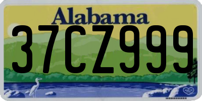 AL license plate 37CZ999