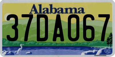 AL license plate 37DA067