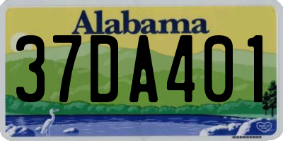 AL license plate 37DA401
