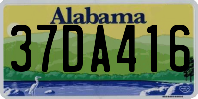 AL license plate 37DA416
