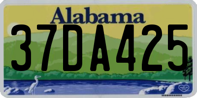 AL license plate 37DA425