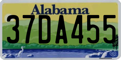 AL license plate 37DA455