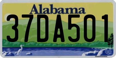 AL license plate 37DA501