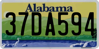 AL license plate 37DA594