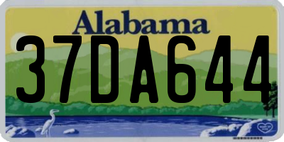 AL license plate 37DA644