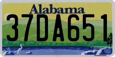 AL license plate 37DA651