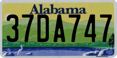 AL license plate 37DA747