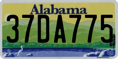AL license plate 37DA775