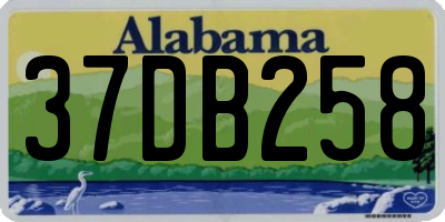 AL license plate 37DB258