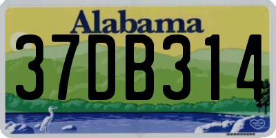 AL license plate 37DB314