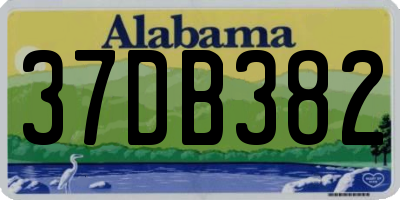 AL license plate 37DB382