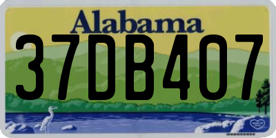 AL license plate 37DB407