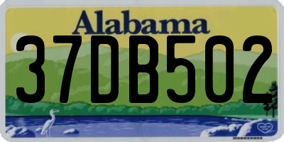 AL license plate 37DB502