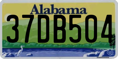 AL license plate 37DB504
