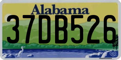 AL license plate 37DB526