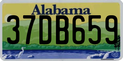 AL license plate 37DB659