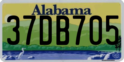 AL license plate 37DB705
