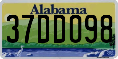 AL license plate 37DD098