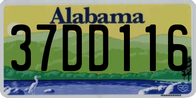 AL license plate 37DD116
