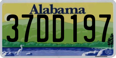 AL license plate 37DD197