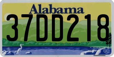 AL license plate 37DD218