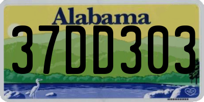 AL license plate 37DD303