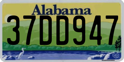 AL license plate 37DD947