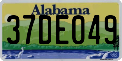 AL license plate 37DE049