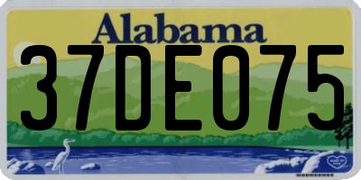 AL license plate 37DE075