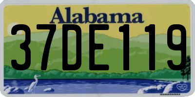 AL license plate 37DE119